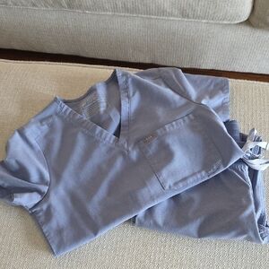 Women's Blue FIGS Scrub Pants